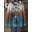 Plus Size, Women's Plus Floral Gradient Print Comfortable Versatile Hoodie, No Accessories Included