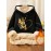 Plus Size - Women'S Cozy Thickened Llama Hoodie - Black with Golden Butterfly & Heart Design, Long Sleeve Pullover with Kangaroo Pocket, Casual Fall/Winter Wear, Cozy Clothing | Butterfly Heart Design | Kangaroo Pocket Hoodie, Cute Hoodie
