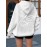 Plus Size, Women's Oversized White Dragonfly Print Hooded Sweatshirt - Long Sleeve Casual Pullover with Drawstring Hood & Kangaroo Pocket, Plus Size All-Season Comfort, Elegant White Sweater for Casual Attire, Machine Washable, Relaxed Fit with Stylish Dragonfly Back Print, Soft Fabric for Layering, Chic and Versatile Women's Fashion
