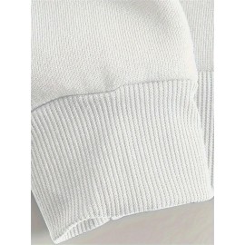 Plus Size, Women's Oversized White Dragonfly Print Hooded Sweatshirt - Long Sleeve Casual Pullover with Drawstring Hood & Kangaroo Pocket, Plus Size All-Season Comfort, Elegant White Sweater for Casual Attire, Machine Washable, Relaxed Fit with Stylish Dragonfly Back Print, Soft Fabric for Layering, Chic and Versatile Women's Fashion