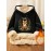 Plus Size - Women'S Cozy Fleece-Lined Hoodie with Fox & Floral Design - Warm Autumn/Winter Pullover, Casual Long Sleeve Sweatshirt, Black, Cozy Clothing | Casual Style Hoodie | Soft Texture Hoodie
