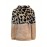 Plus Size, Winter Women's Fashion Double-Sided Polar Velvet Top with Leopard Print Long Sleeve Hoodie, Contrast Color Zipper Loose Casual Plus Size Pullover