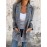 Plus Size - Women'S Retro Houndstooth Lapel Blazer Coat - Classic Notched Lapel Structured Tailored Winter Coat, Elegant Casual to Formal Outerwear for Fall/Winter, Timeless Houndstooth Pattern in / - Versatile Everyday & Special Occasion Jacket