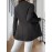 Elegant Plus Size Women's Blazer - Soft Knit, Single Button, Lapel Collar, Solid Color, Machine Washable - Perfect for Fall