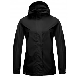 Women's Lightweight Waterproof Rain Jacket, Packable Rain Shell with Hood