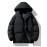 Women's Hooded Outdoor Jacket, Solid Color Plus Size Winter Coat, Fashionable Elegant Loose Fit Long Sleeve Warm Puffer For Fall/Winter