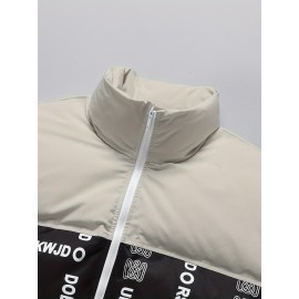 Women's Fashion Outdoor Softshell Jacket With Unique Letter Pattern, High Collar, Autumn/Winter Sports Style