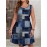 Women'S Casual Color Contrast Design Strapless round Neck Sleeveless Dress, Spring and Summer Women'S Clothing